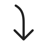 Arrow Curve Down Right SVG Icon